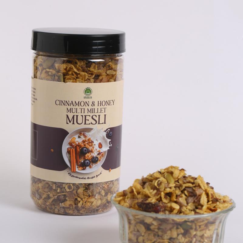 CINNAMON AND HONEY MILLET MUESLI-300gms