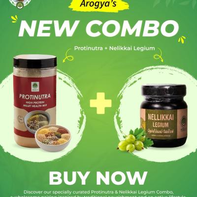 RUGGED PROTEIN & ROBUST FRUIT COMBO: Protinutra (500g) + Nelikkai Legium (200g)